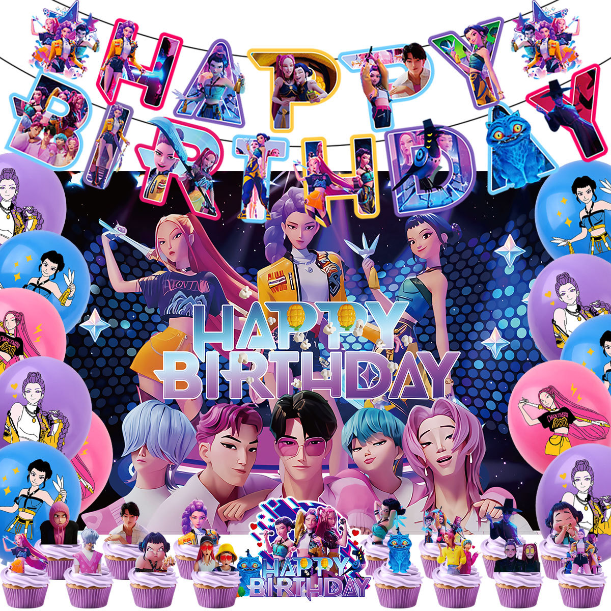 Kpop Disco Music Balloon Arch  - Balloon Arch Kit บทวิจารณ์และราคา