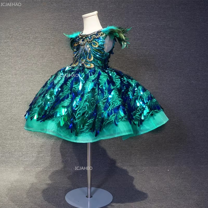 Kids Girls Green Sequin Short  - Glitter Tablecloth บทวิจารณ์และราคา