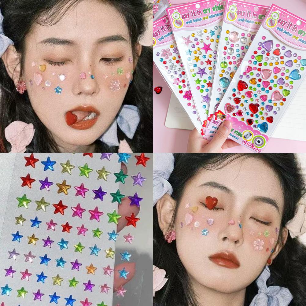 Self-Adhesive Face Rhinestones - Event Party บทวิจารณ์และราคา