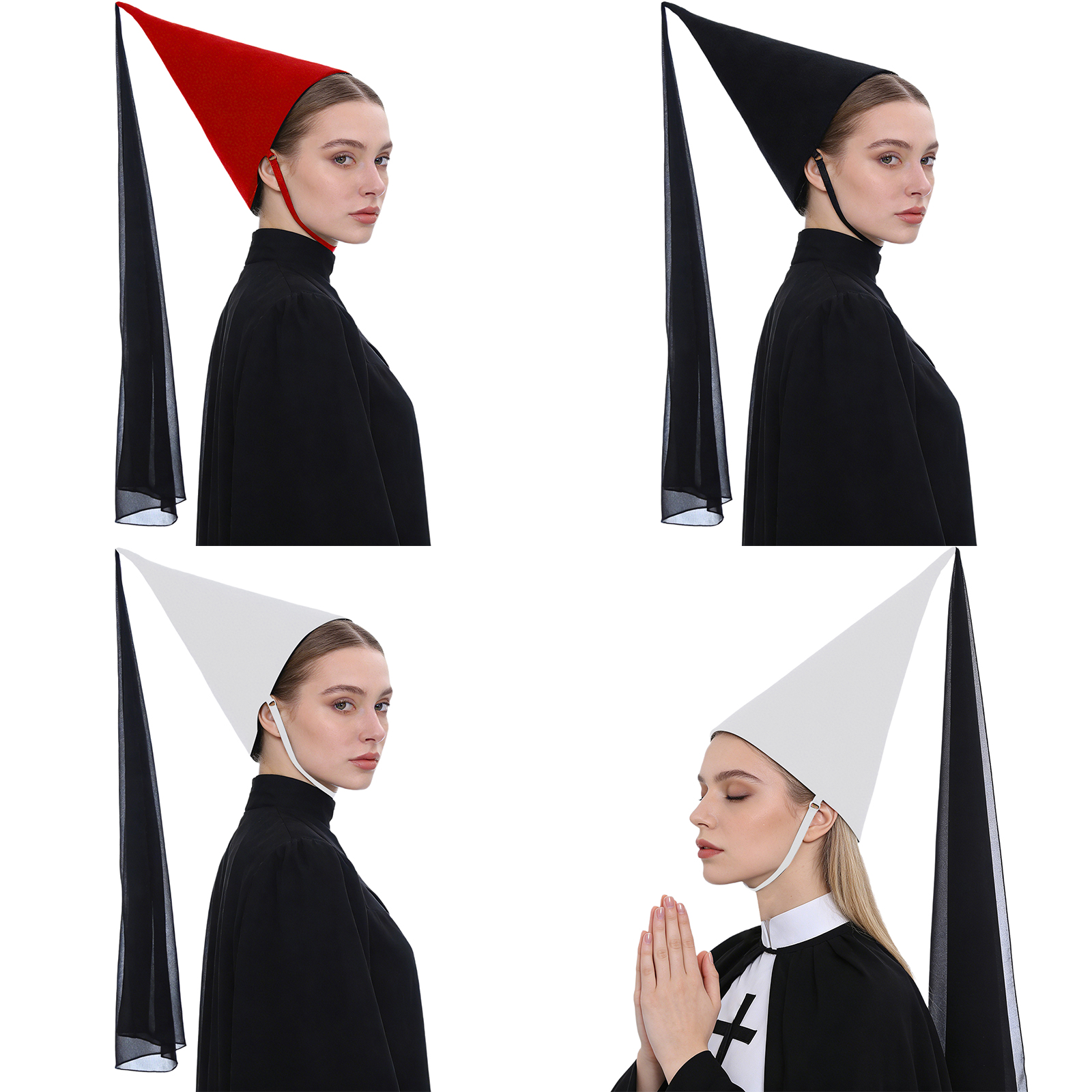 1Pcs Women Medieval Hennin Hat - Party Hat Cone บทวิจารณ์และราคา