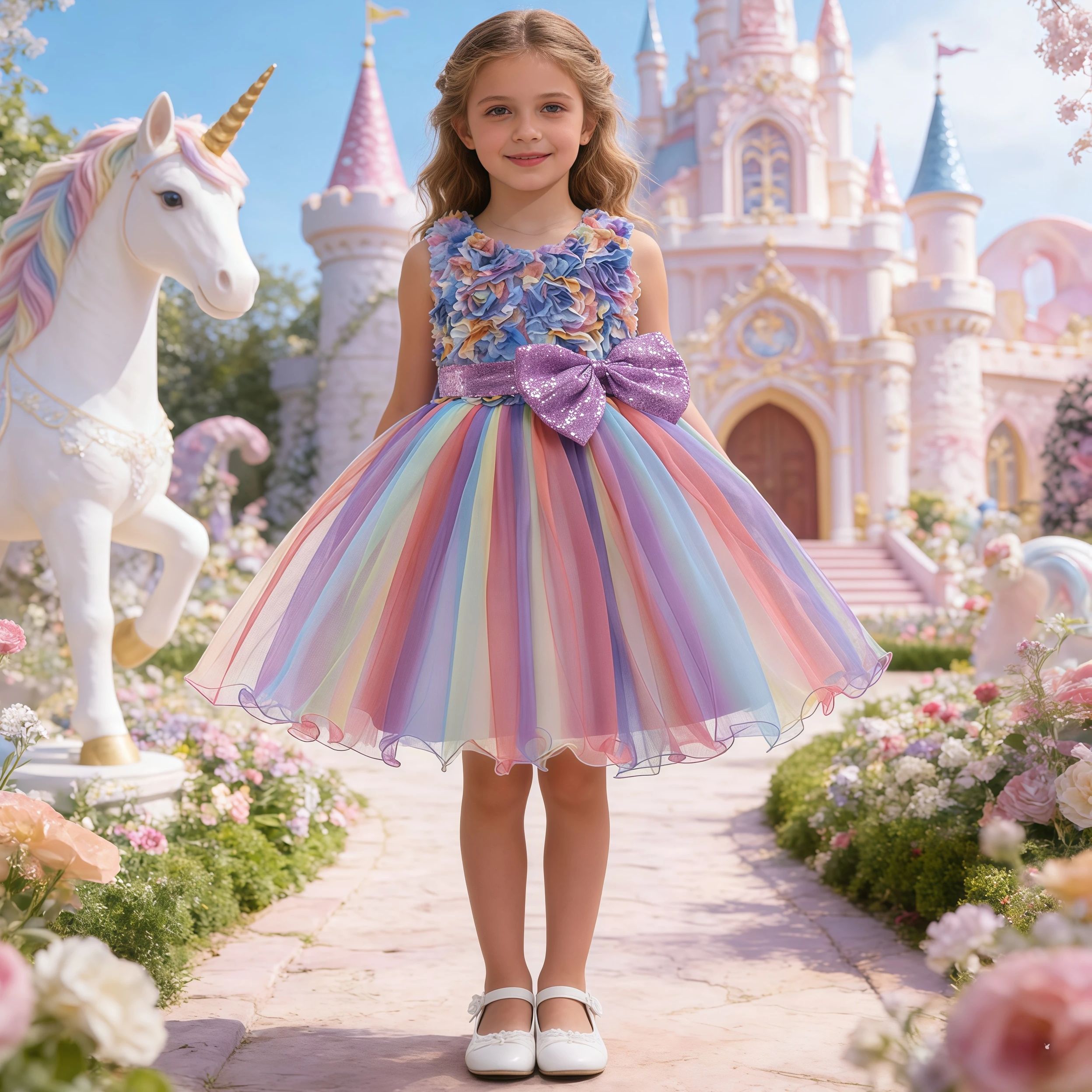 Girls Flower Sequins Tulle Rai - Glitter Tablecloth บทวิจารณ์และราคา