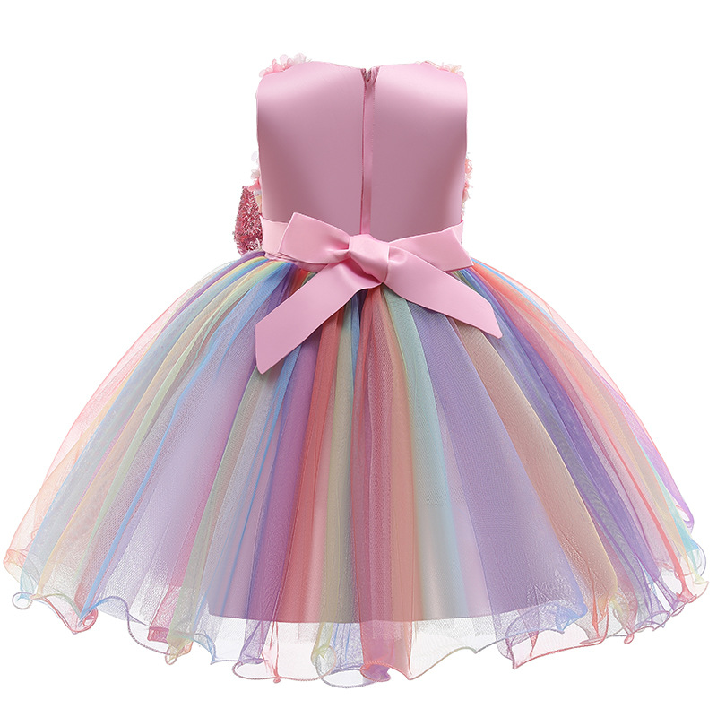 Girls Flower Sequins Tulle Rai - Glitter Tablecloth บทวิจารณ์และราคา