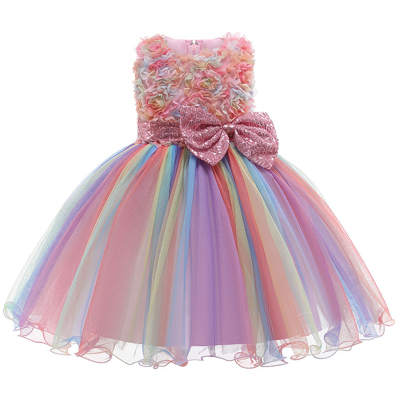 Girls Flower Sequins Tulle Rai - Glitter Tablecloth บทวิจารณ์และราคา