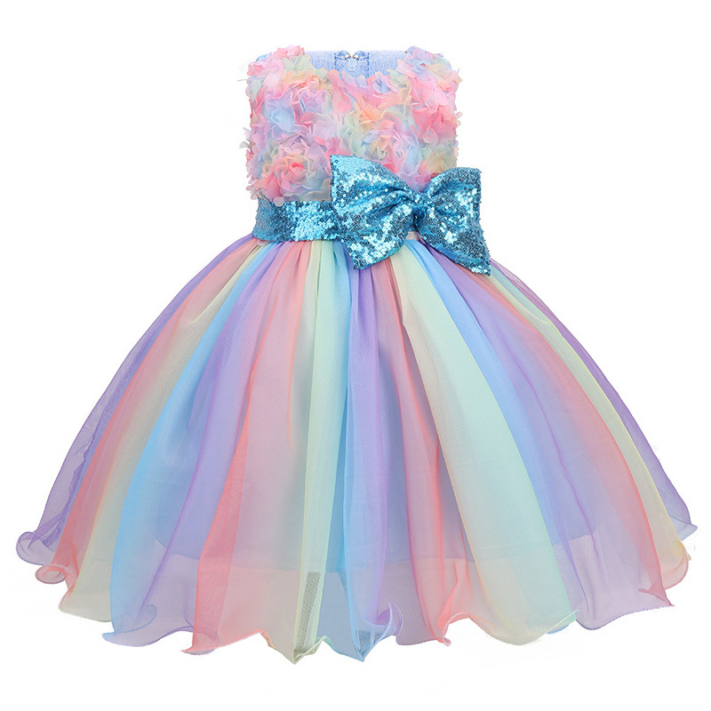 Girls Flower Sequins Tulle Rai - Glitter Tablecloth บทวิจารณ์และราคา