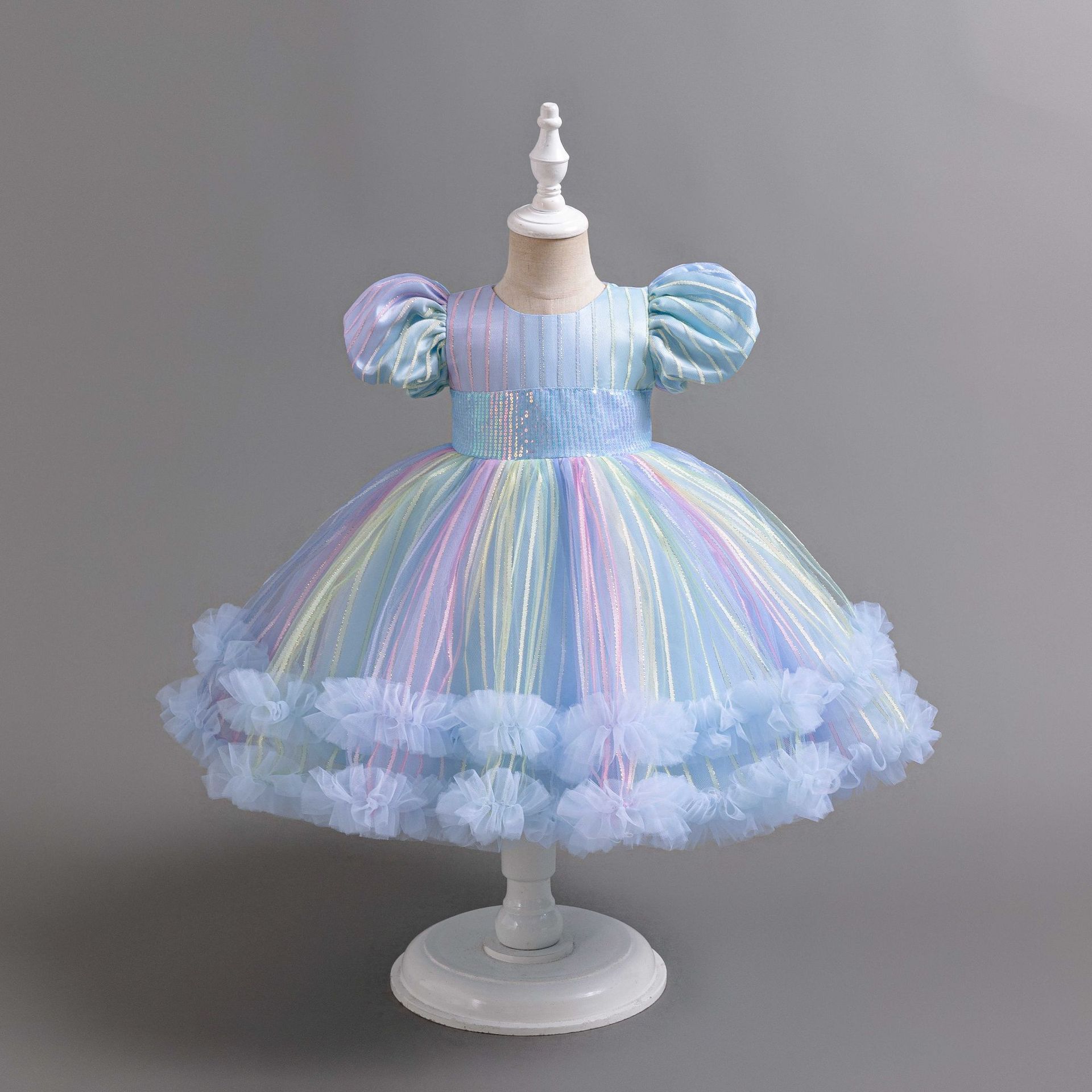 New Kids Dress Ball Gown Child - Glitter Tablecloth บทวิจารณ์และราคา