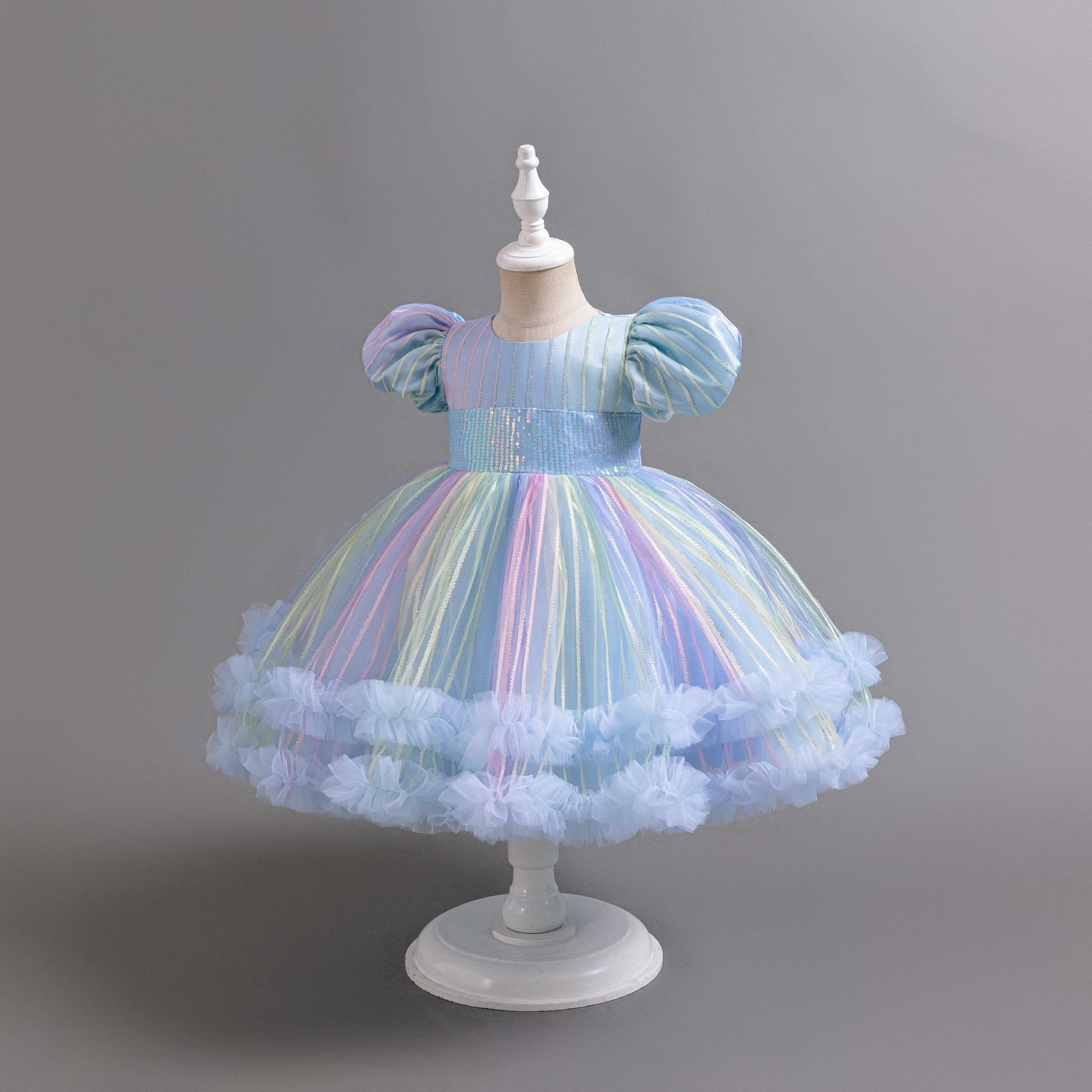 New Kids Dress Ball Gown Child - Glitter Tablecloth บทวิจารณ์และราคา