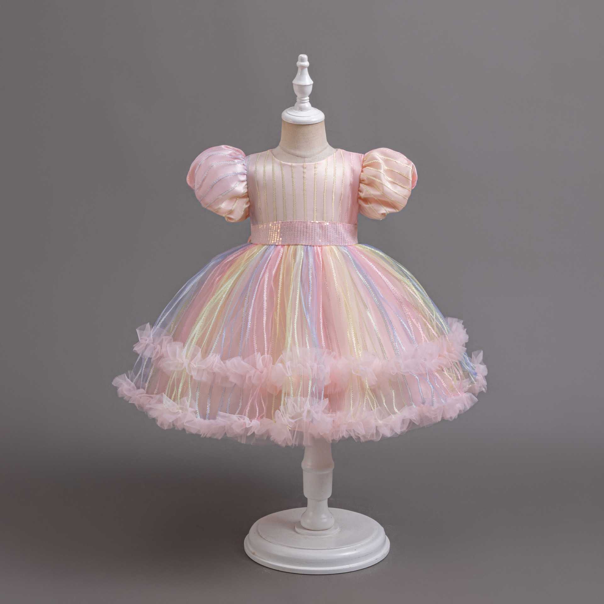 New Kids Dress Ball Gown Child - Glitter Tablecloth บทวิจารณ์และราคา