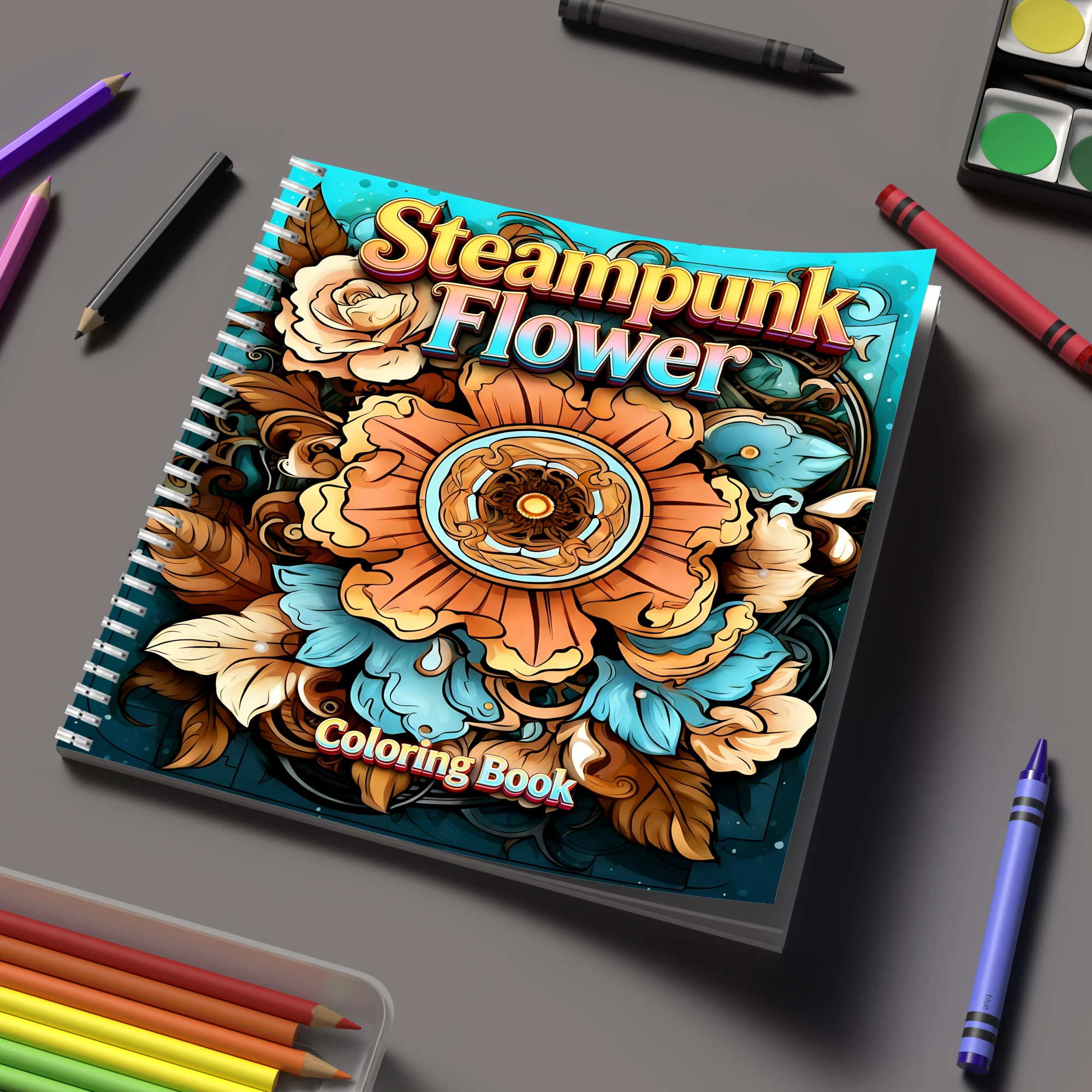 Coloring Book Steampunk Flower - Event Supplies บทวิจารณ์และราคา
