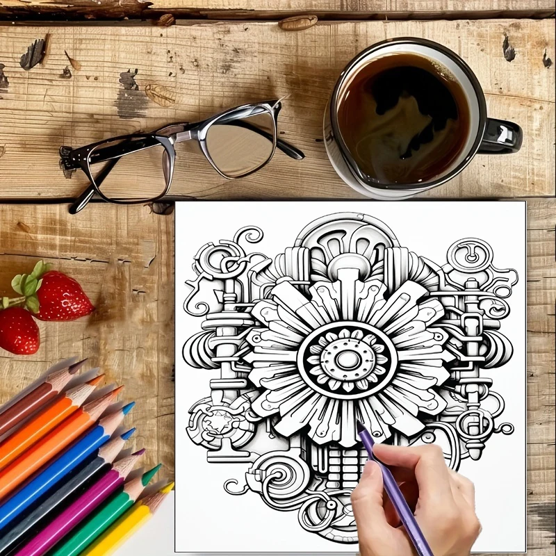 Coloring Book Steampunk Flower - Event Supplies บทวิจารณ์และราคา