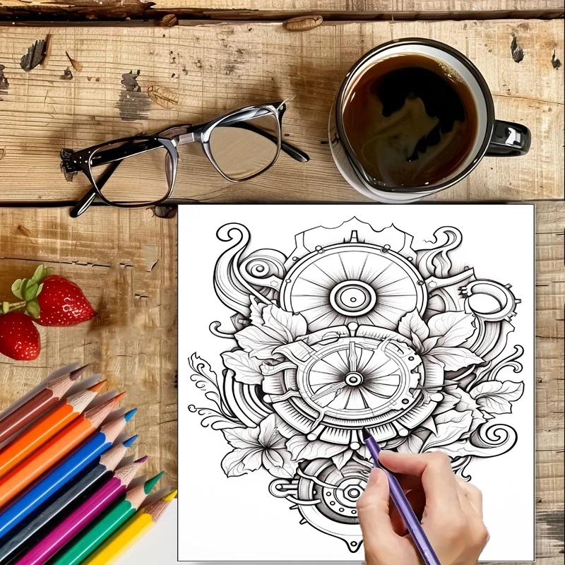 Coloring Book Steampunk Flower - Event Supplies บทวิจารณ์และราคา