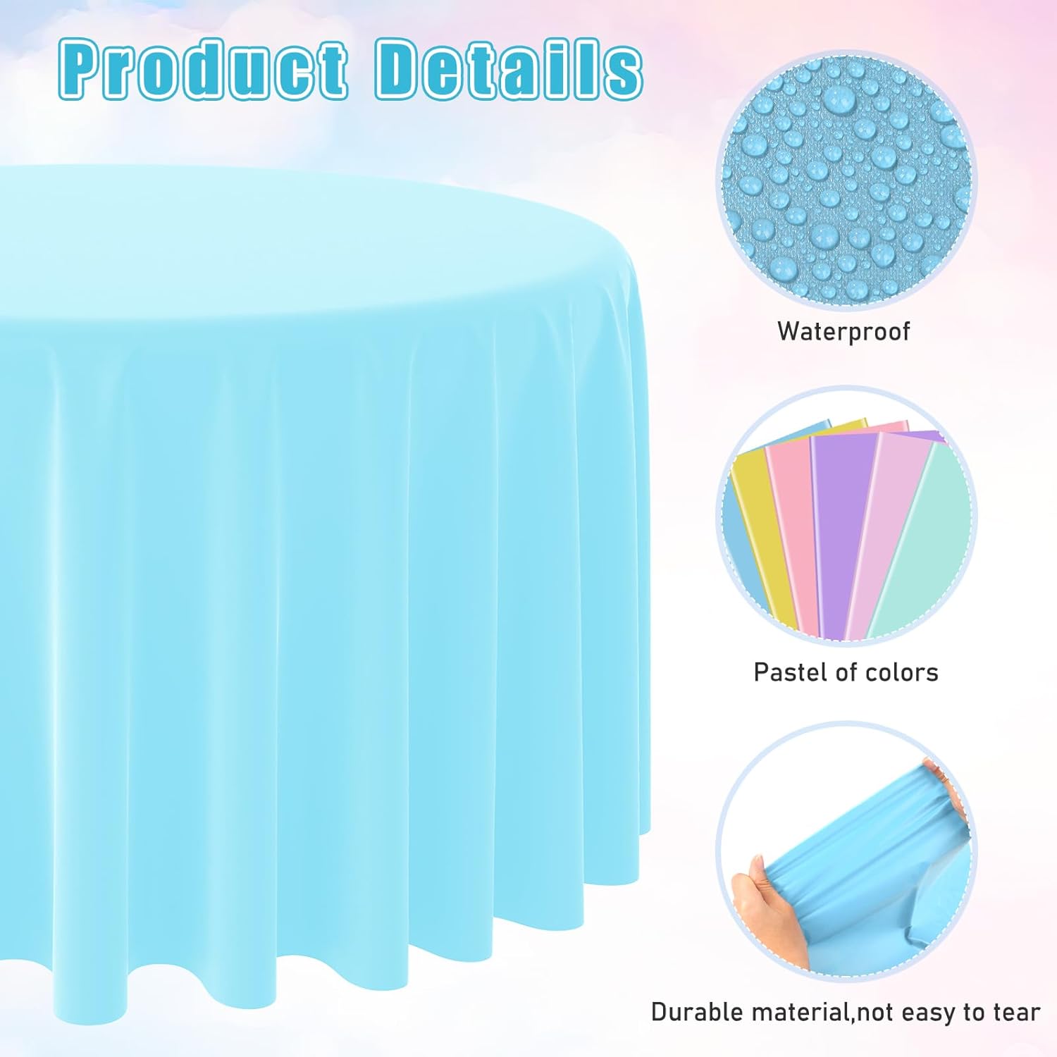Disposable Round Solid Color T - Table Cloth Disposable บทวิจารณ์และราคา