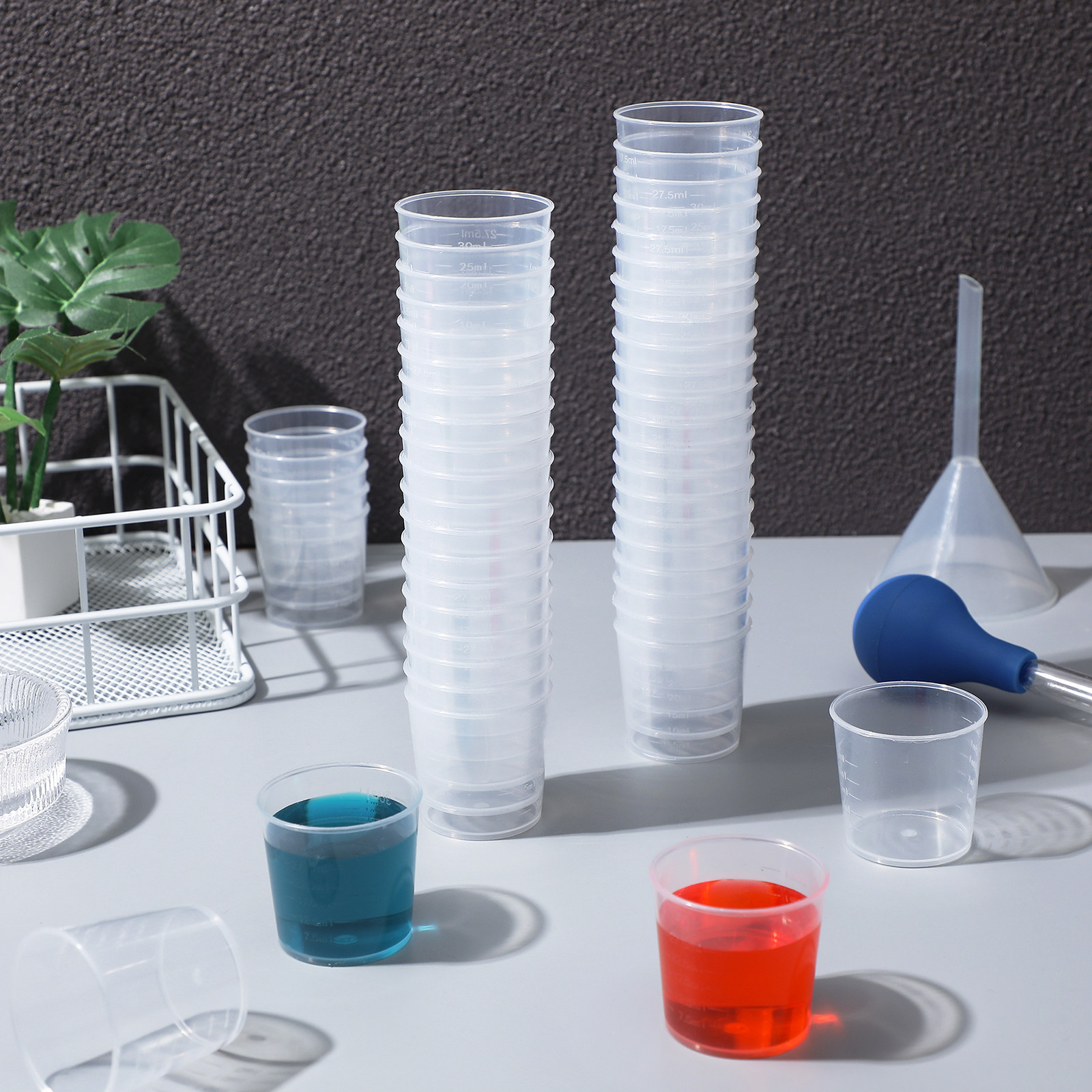 50Pcs Plastic Graduated Measur - Plastic Cup 50Pcs บทวิจารณ์และราคา