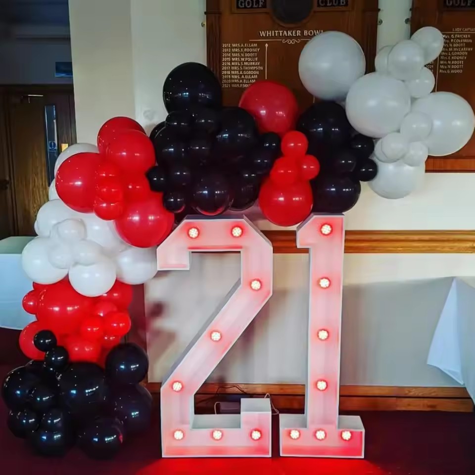 98Pcs Red and Black Balloons W - Balloon Arch Kit บทวิจารณ์และราคา