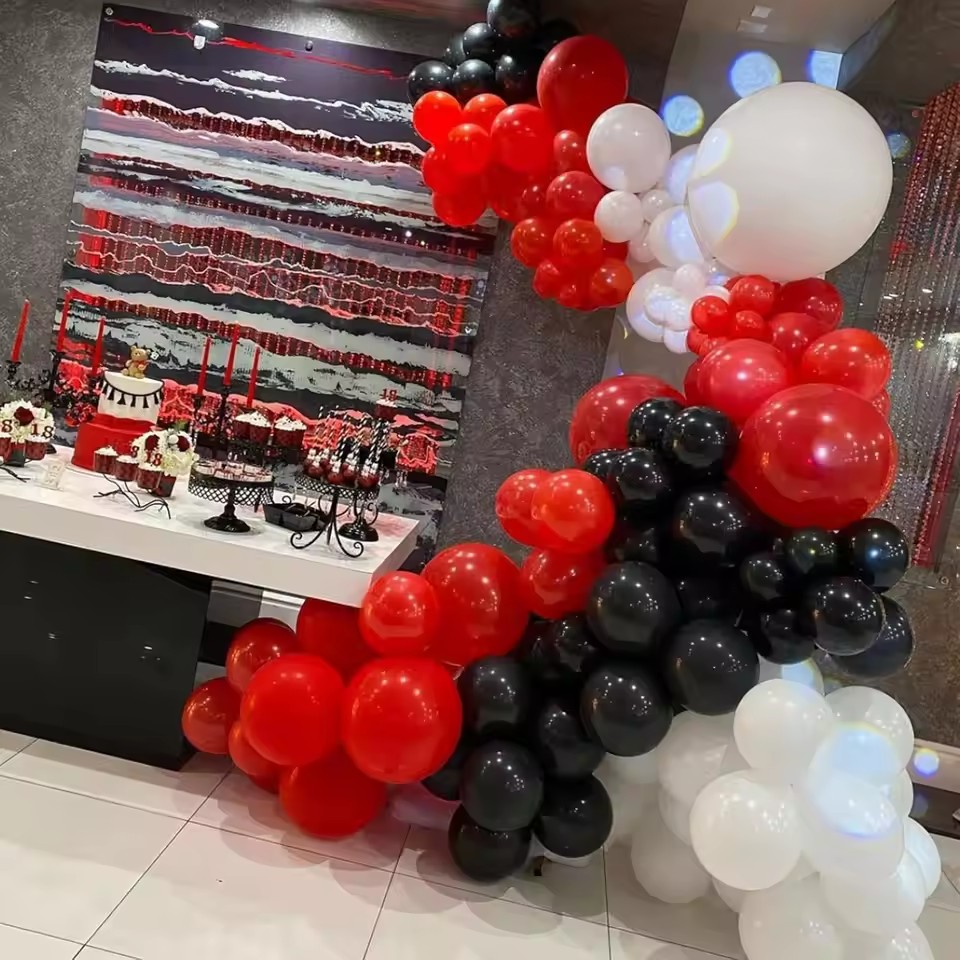 98Pcs Red and Black Balloons W - Balloon Arch Kit บทวิจารณ์และราคา