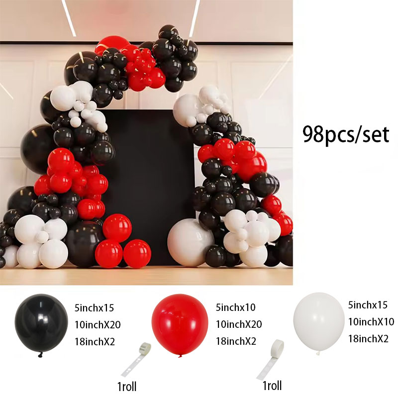 98Pcs Red and Black Balloons W - Balloon Arch Kit บทวิจารณ์และราคา