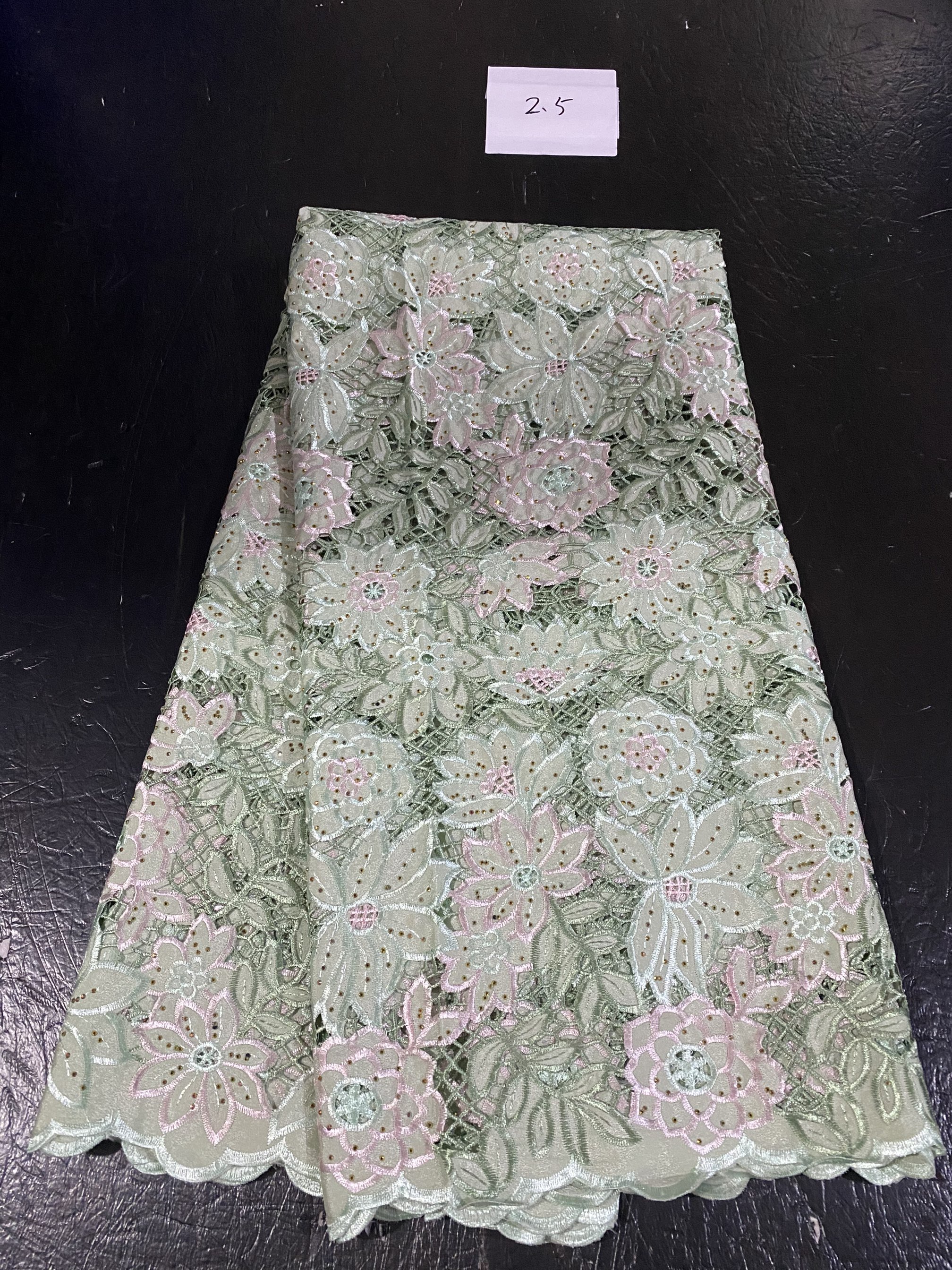 New Nigerian Tulle Lace Africa - Glitter Tablecloth บทวิจารณ์และราคา