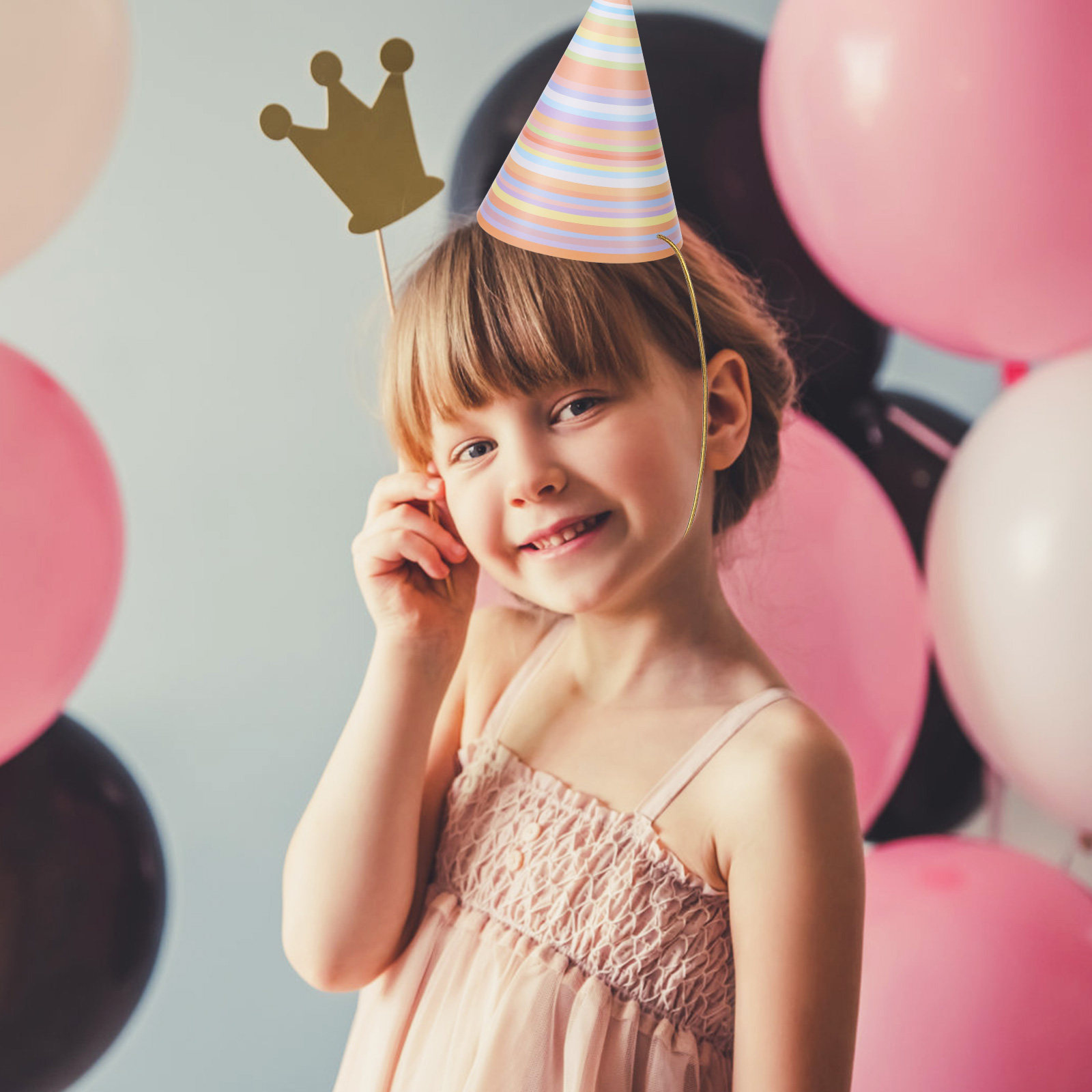 16Pcs Colorful Birthday Party  - Party Hat Cone บทวิจารณ์และราคา