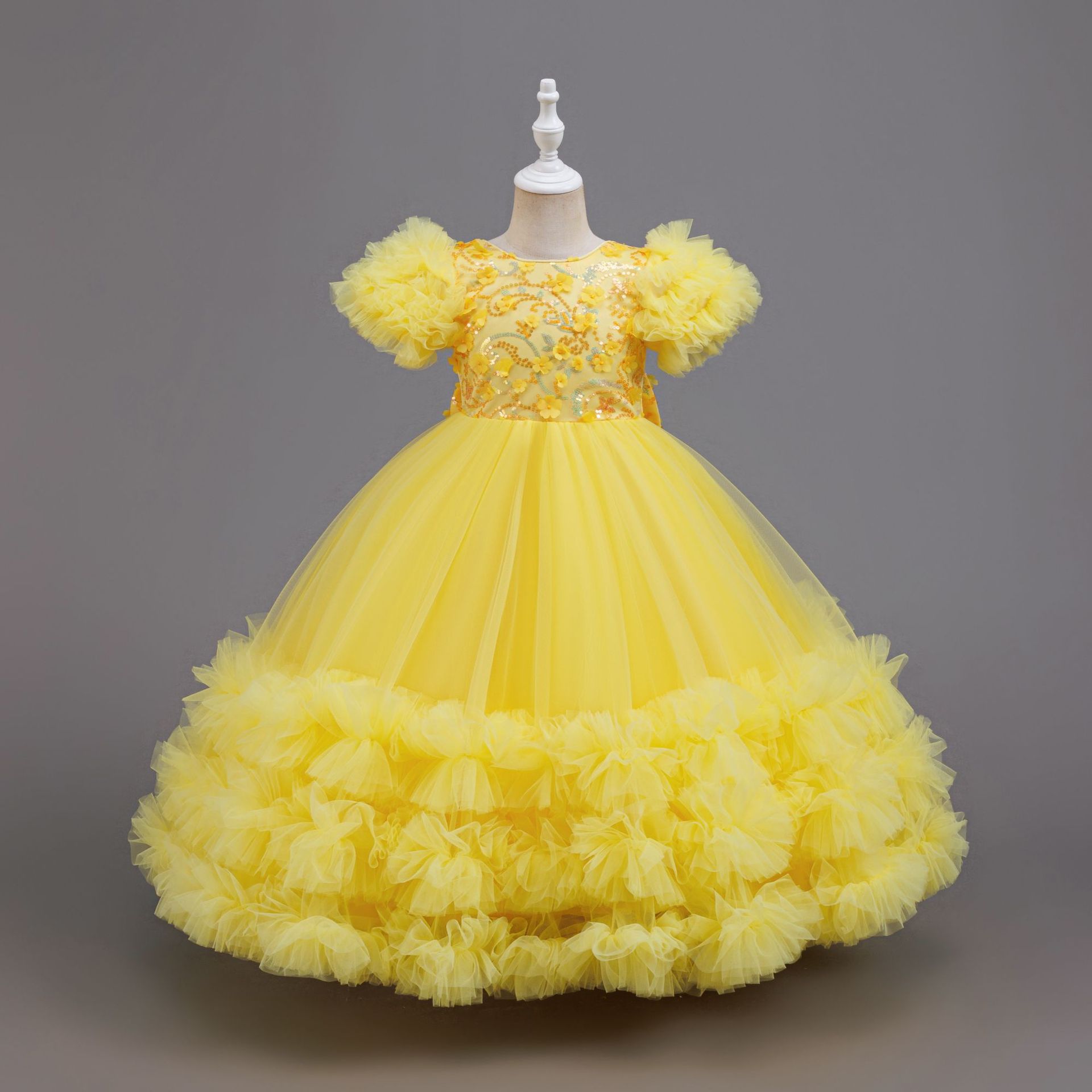 Girls Summer Yellow Sequin Wed - Glitter Tablecloth บทวิจารณ์และราคา