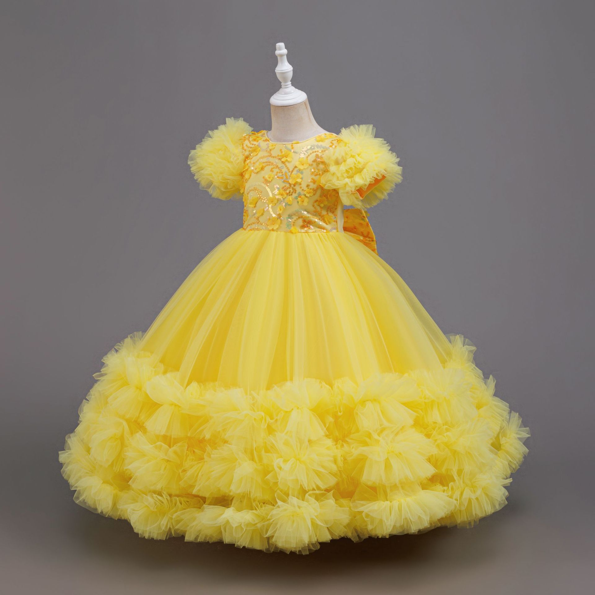 Girls Summer Yellow Sequin Wed - Glitter Tablecloth บทวิจารณ์และราคา