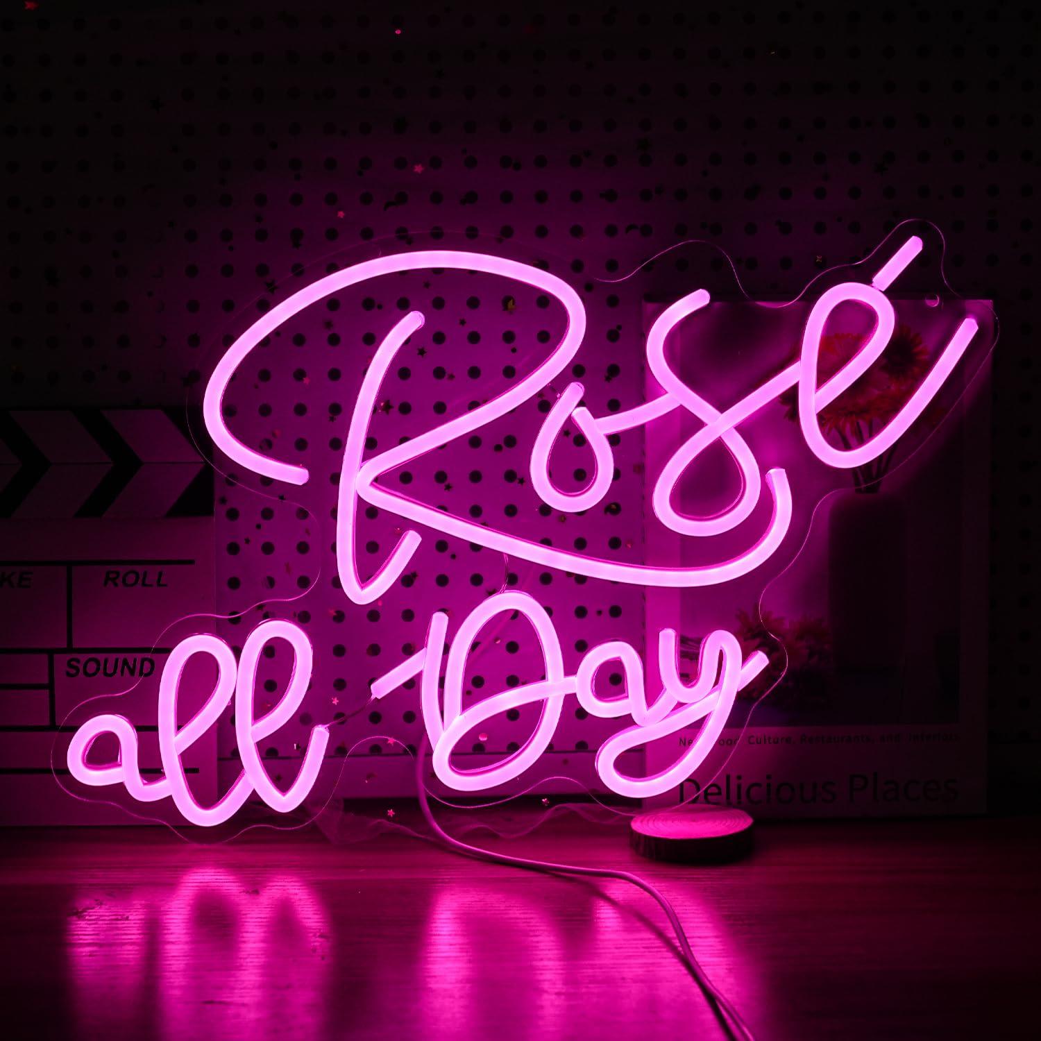 Rose All Day Neon Sign Dimmabl - Neon Sign Party บทวิจารณ์และราคา