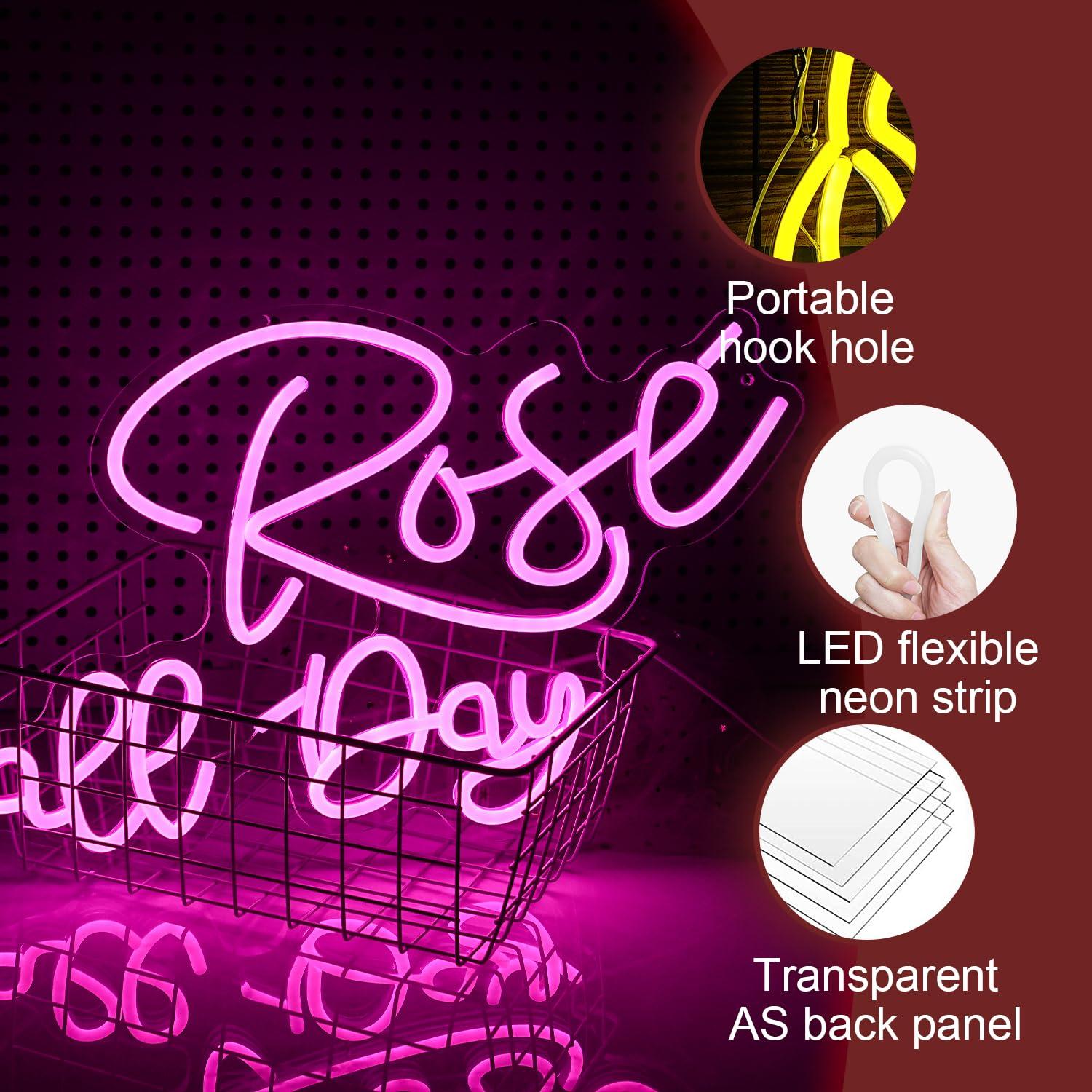 Rose All Day Neon Sign Dimmabl - Neon Sign Party บทวิจารณ์และราคา