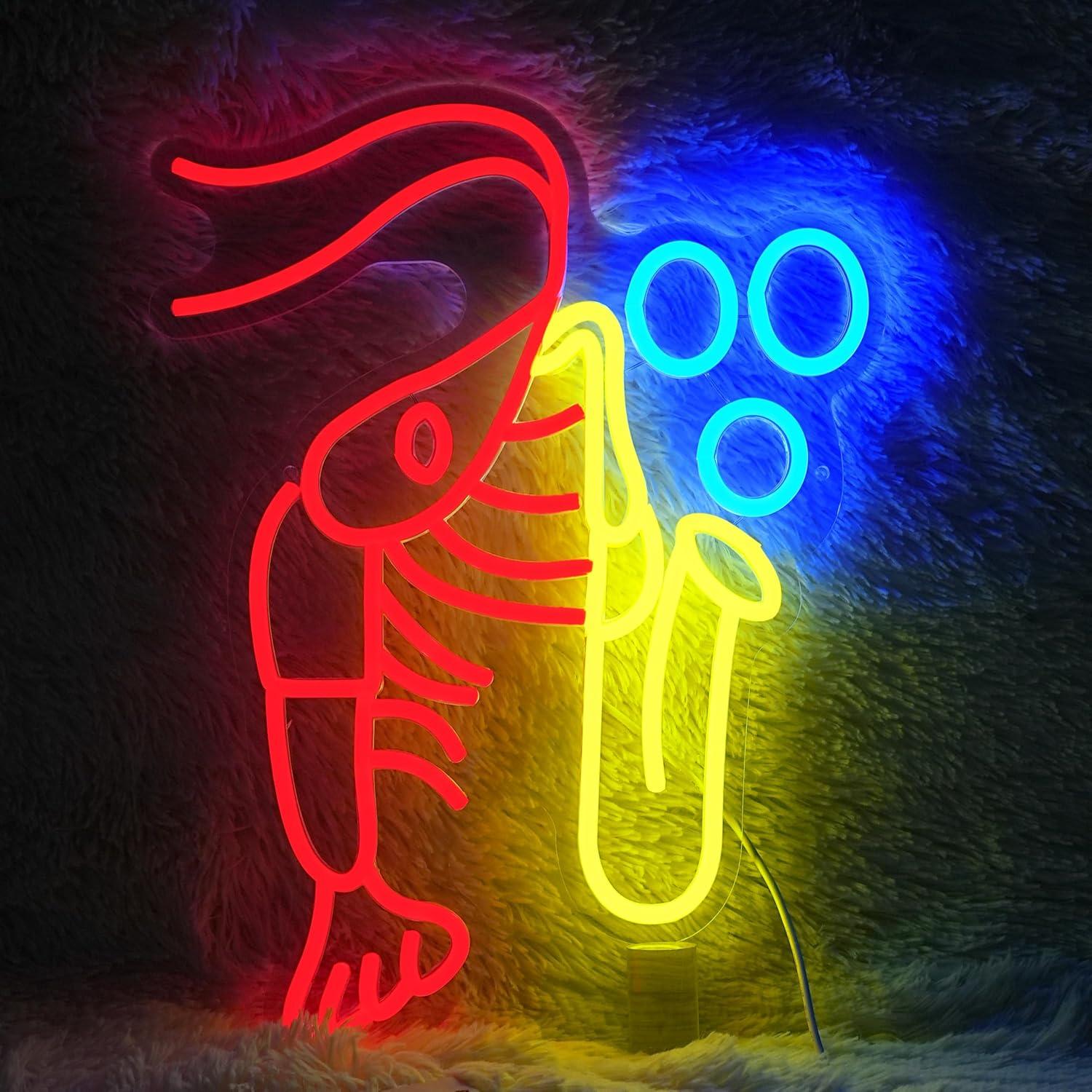 Lobster Saxophone Neon Sign Ja - Neon Sign Party บทวิจารณ์และราคา