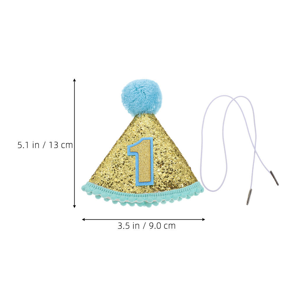 2Pcs First Birthday Party Hat  - Party Hat Cone บทวิจารณ์และราคา
