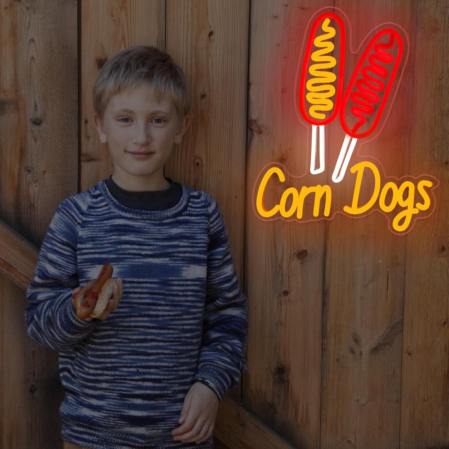 Corn Dog Neon Sign Snack USB D - Neon Sign Party บทวิจารณ์และราคา