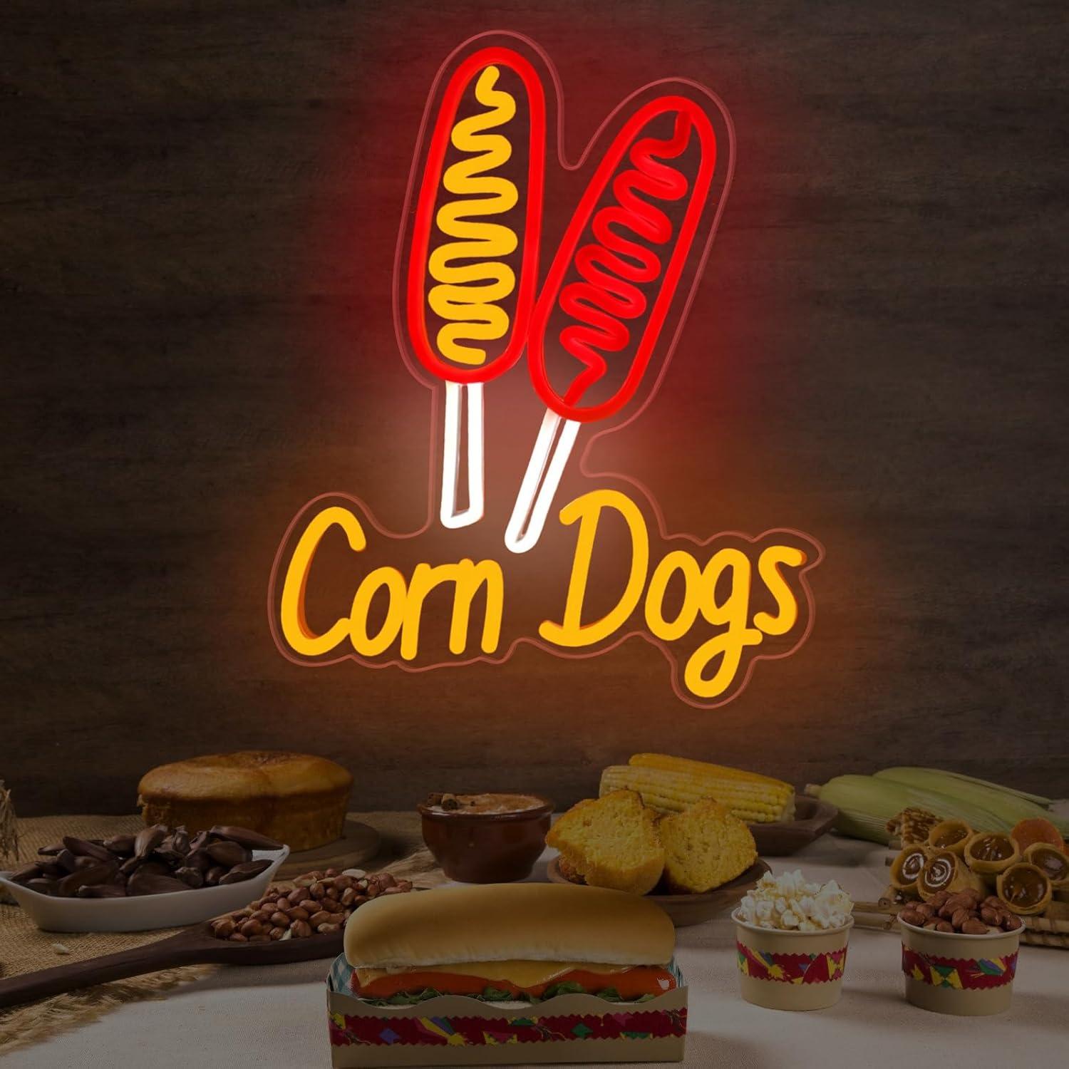 Corn Dog Neon Sign Snack USB D - Neon Sign Party บทวิจารณ์และราคา