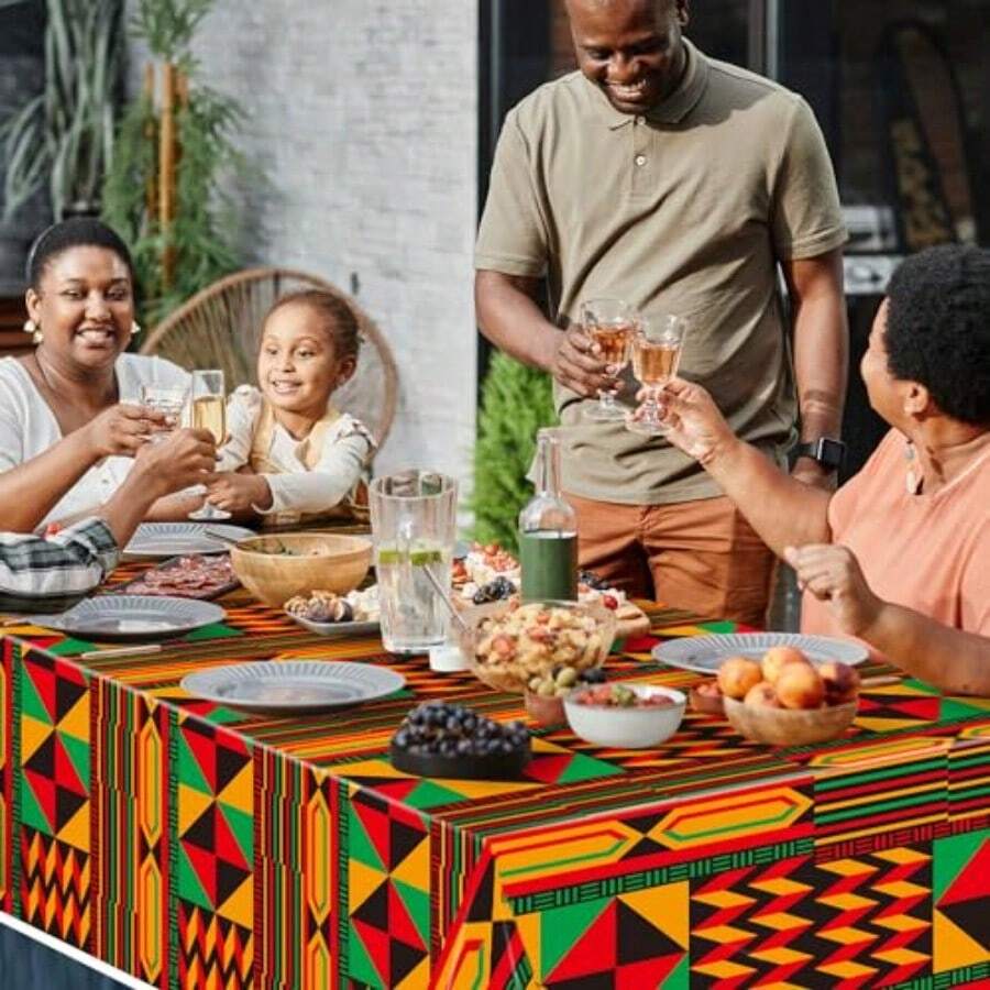 3 Packs African Print Disposab - Table Cloth Disposable บทวิจารณ์และราคา