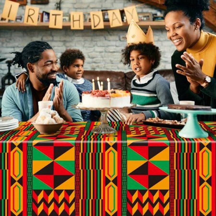 3 Packs African Print Disposab - Table Cloth Disposable บทวิจารณ์และราคา
