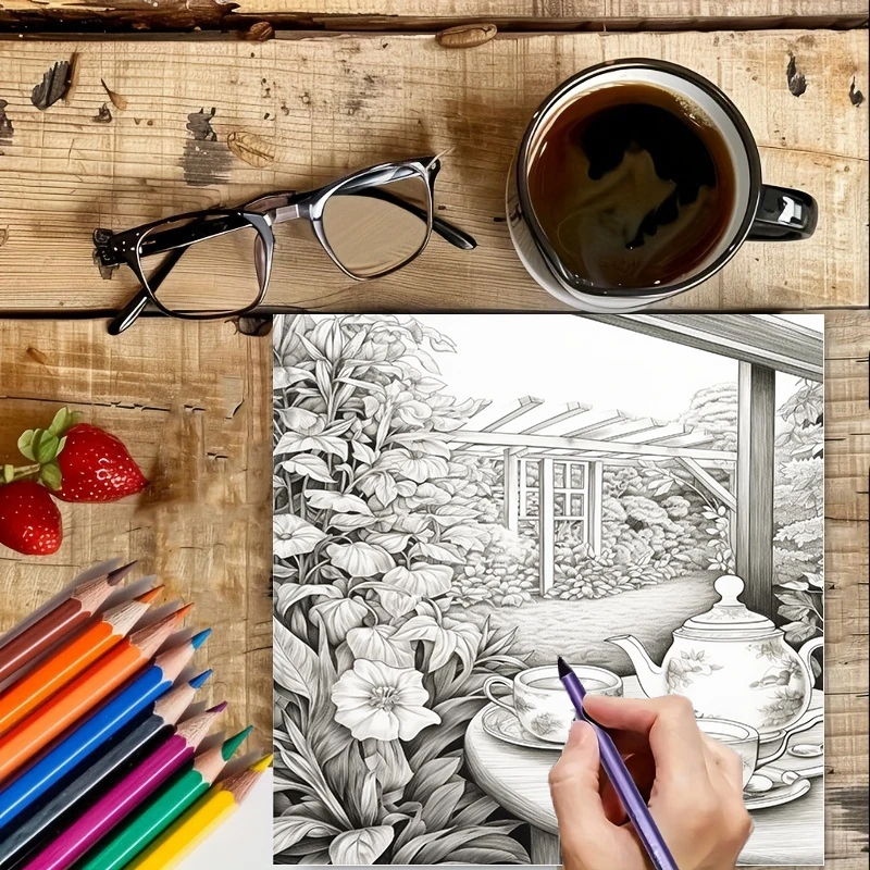 Tea In The Gardens Coloring Bo - Event Supplies บทวิจารณ์และราคา