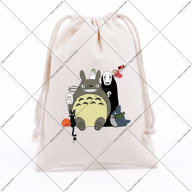 Totoro Cotton Cute Drawstring  - Party Favor Bag บทวิจารณ์และราคา