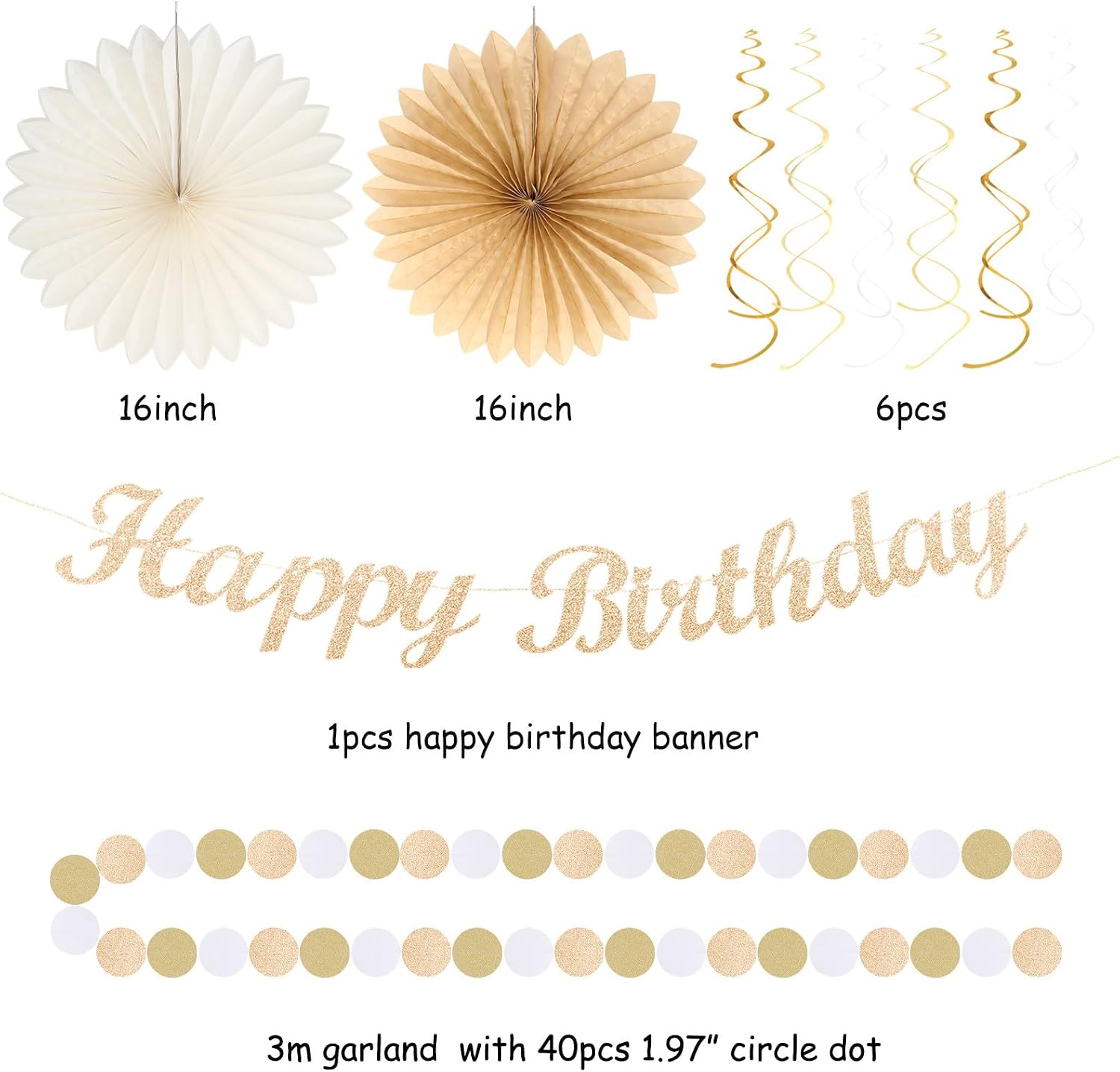 Virella Store Champagne-Gold B - Party Banner Gold บทวิจารณ์และราคา