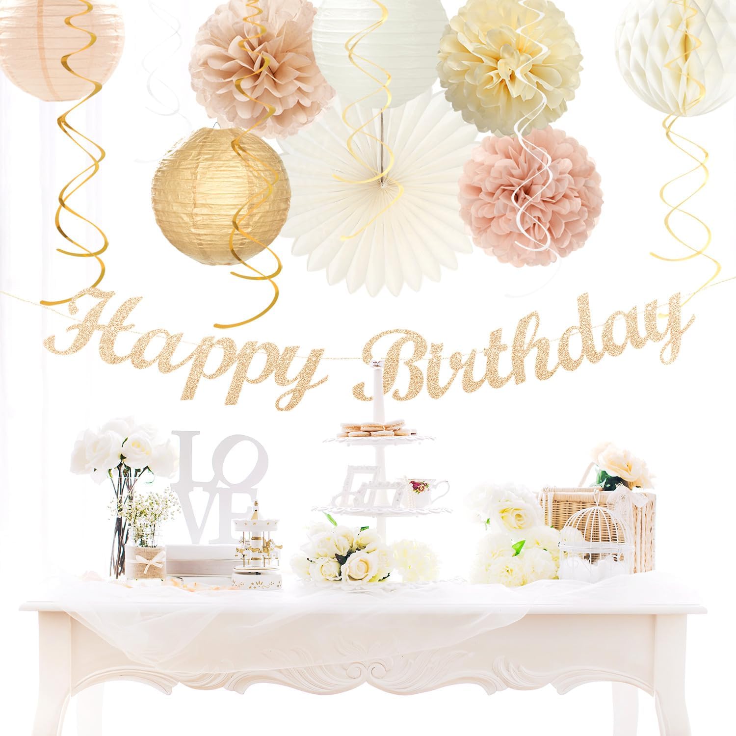 Virella Store Champagne-Gold B - Party Banner Gold บทวิจารณ์และราคา