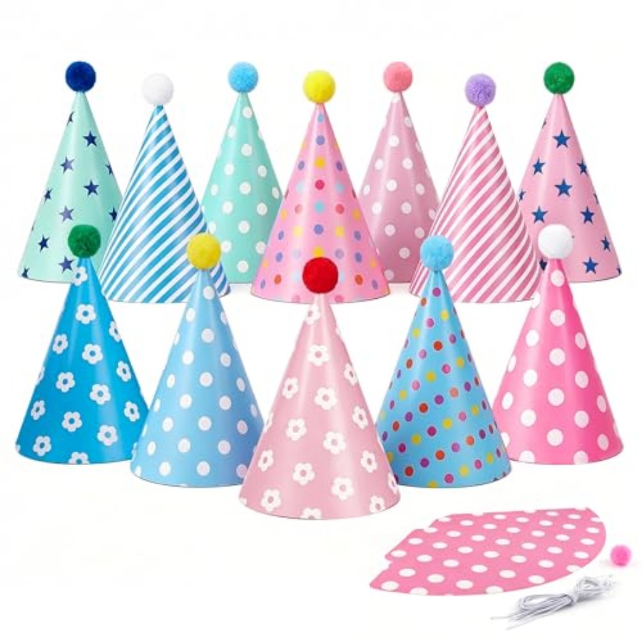 Beurio Pastel Party Hats for a - Party Hat Cone บทวิจารณ์และราคา