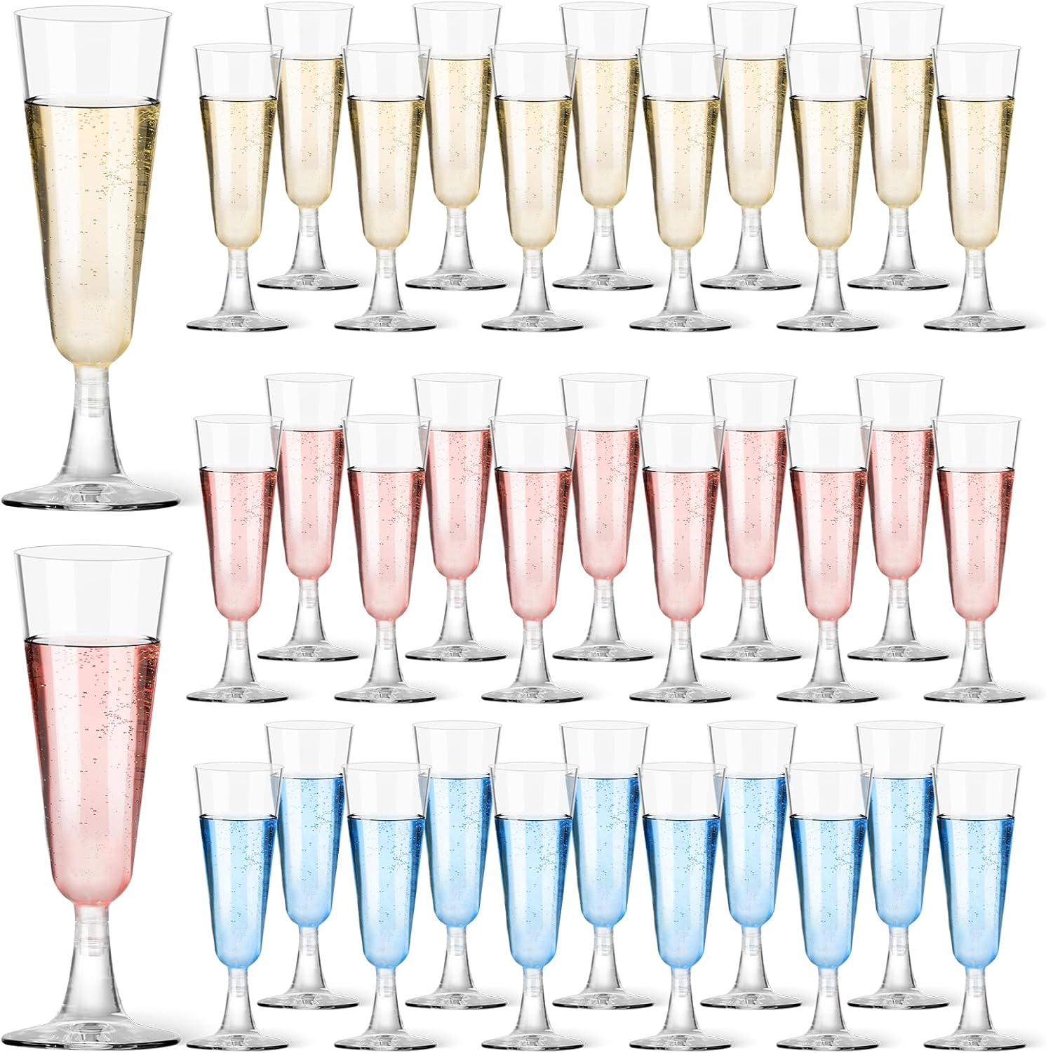 Plastic Champagne Flutes 40 Pa - Eve Party บทวิจารณ์และราคา