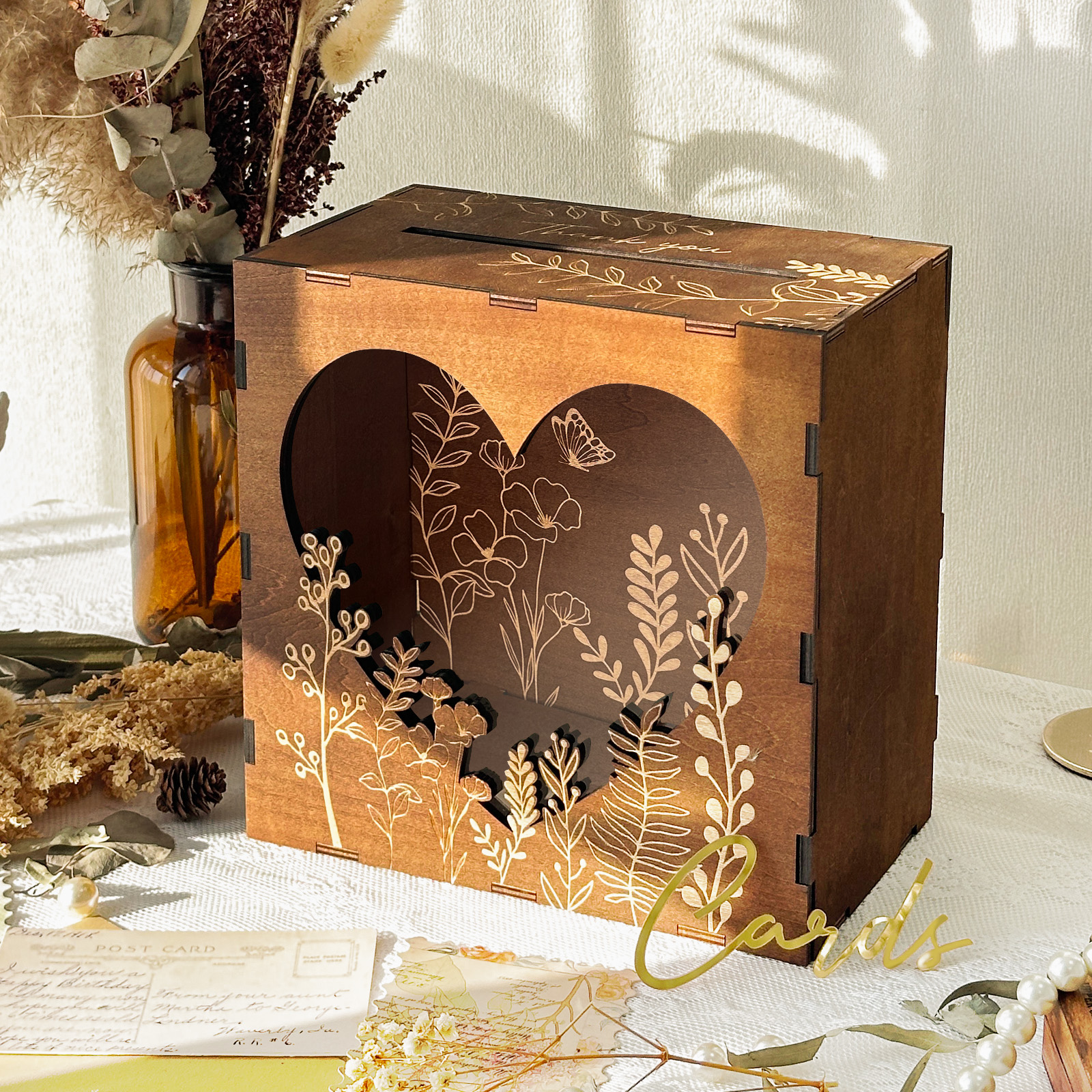 OurWarm Heart Window Card Box, - Event Party Box บทวิจารณ์และราคา