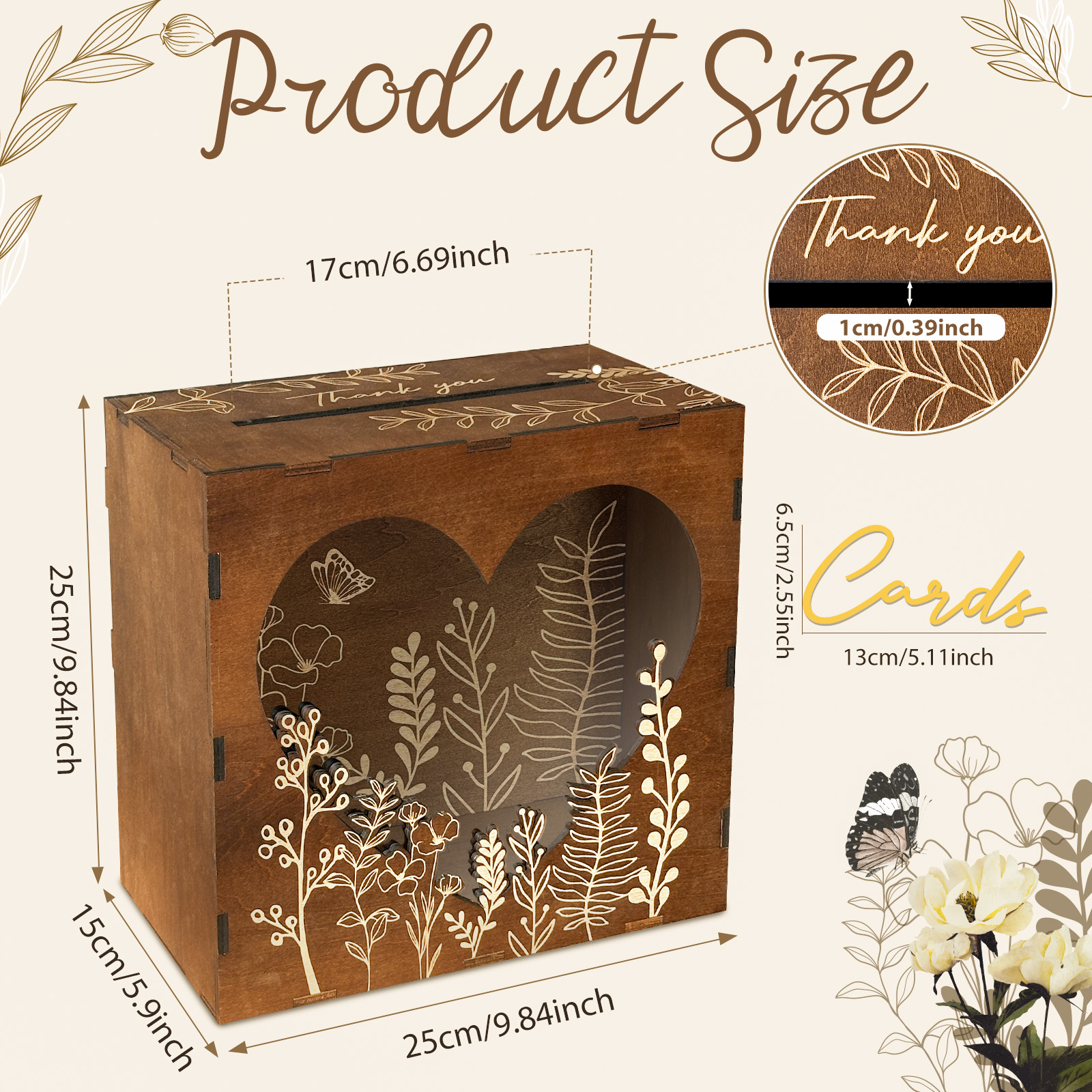 OurWarm Heart Window Card Box, - Event Party Box บทวิจารณ์และราคา
